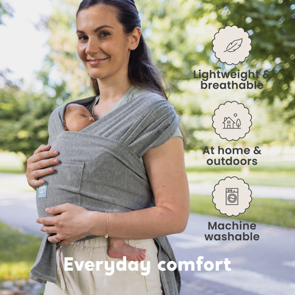 CuddleCarry™ Baby Wrap – Comfortable, machine-washable newborn carrier.